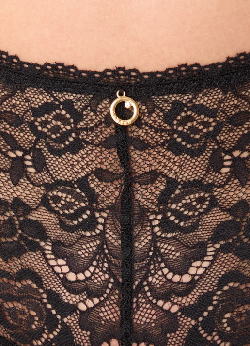 Aubade Rosessence Saint-Tropez high waisted shorty van kant - detail 5 zwart