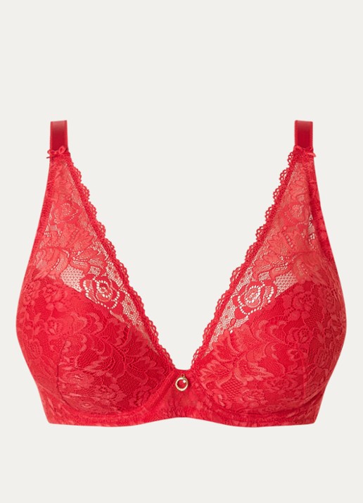 Aubade Rosessence voorgevormde plunge bh met overlay van kant