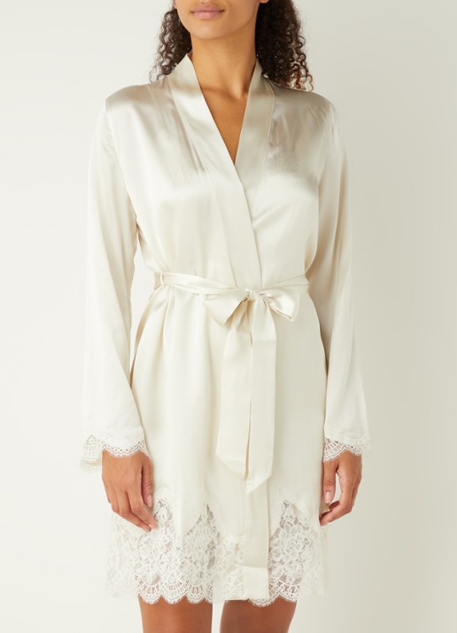 Aubade Toi Mon Amour kimono met kant - voorkant 2 wit