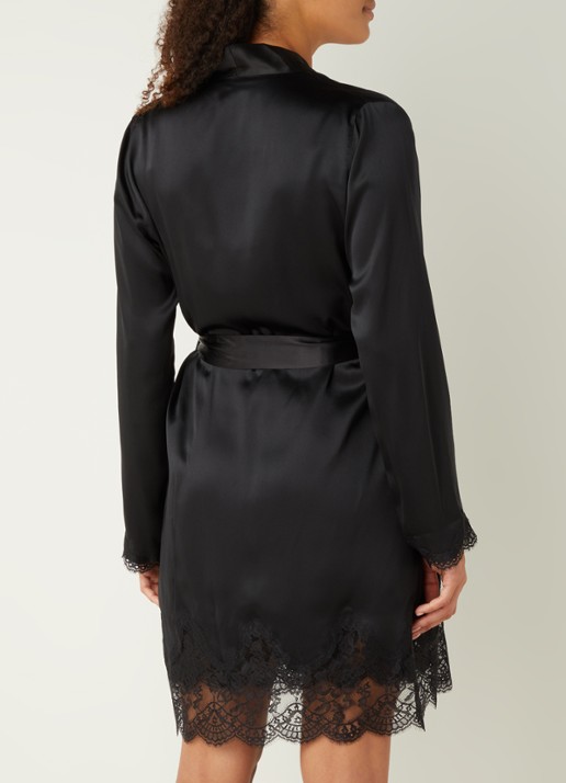 Aubade Toi Mon Amour kimono met kant - achterkant 3 zwart