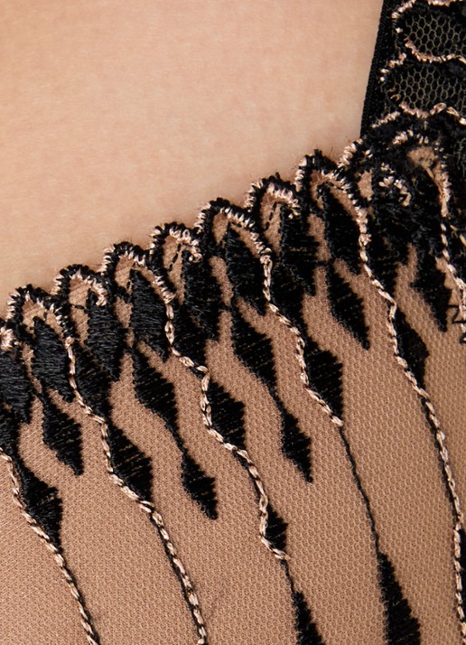 Aubade Voodoo Kiss voorgevormde push-up bh met borduring - detail 4 beige