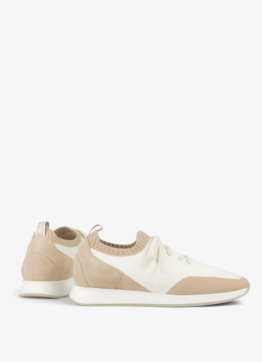 Aurélien Active Knit 2.0 sneaker met gebreid bovenwerk van wol - achterkant 5 light beige-271 / beige