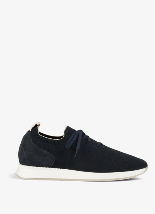 Aurélien Active Knit 2.0 sneaker met gebreid bovenwerk van wol - voorkant 3 navy-410 / blauw