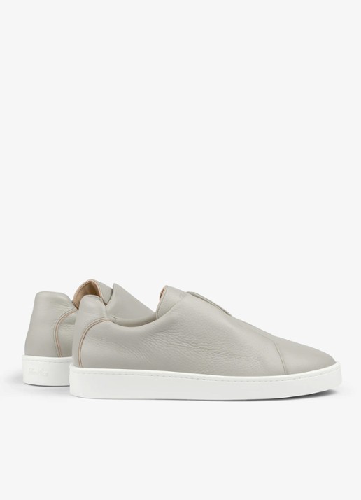 Aurélien AUR3 sneaker van kalfsleer - achterkant light grey-50 / grijs