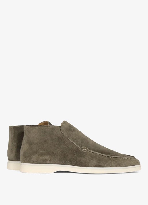 Aurélien City loafer van suède - achterkant olive-300 / groen