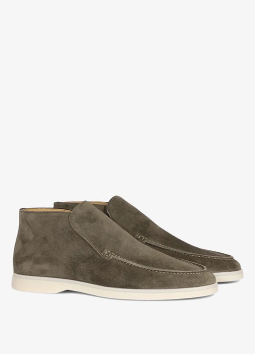 Aurélien City loafer van suède - detail 2 olive-300 / groen