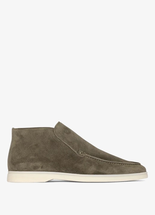 Aurélien City loafer van suède - voorkant 3 olive-300 / groen