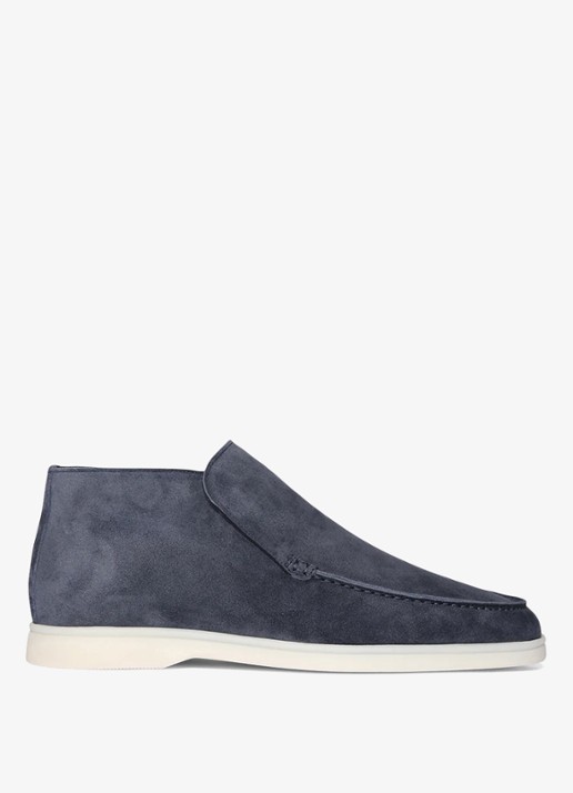 Aurélien City loafer van suède - voorkant 3 steel blue-400 / blauw
