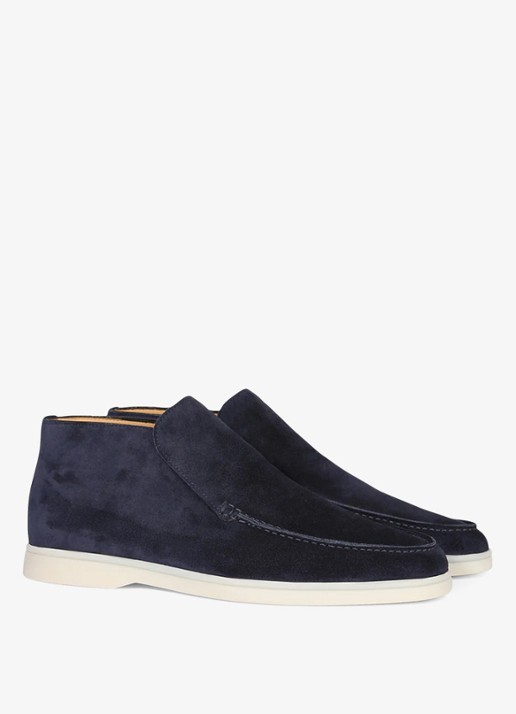 Aurélien City loafer van suède - detail 2 navy-410 / blauw