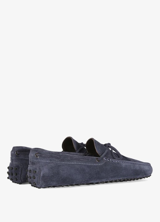 Aurélien Driving mocassins van suède - achterkant steel blue-400 / blauw