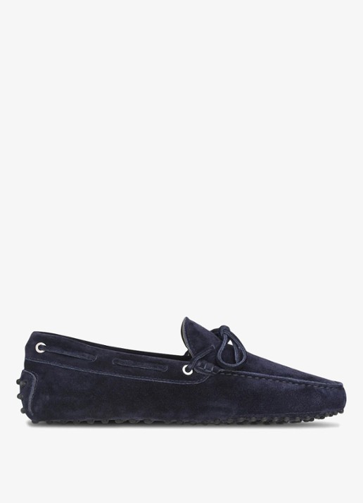 Aurélien Driving mocassins van suède - voorkant 3 navy-410 / blauw