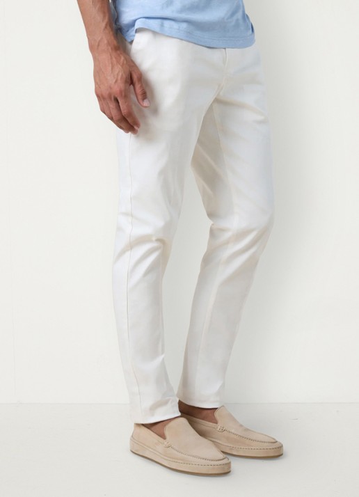 Aurélien Metropolitan straight fit pantalon met steekzakken - detail chocolate-201 / bruin