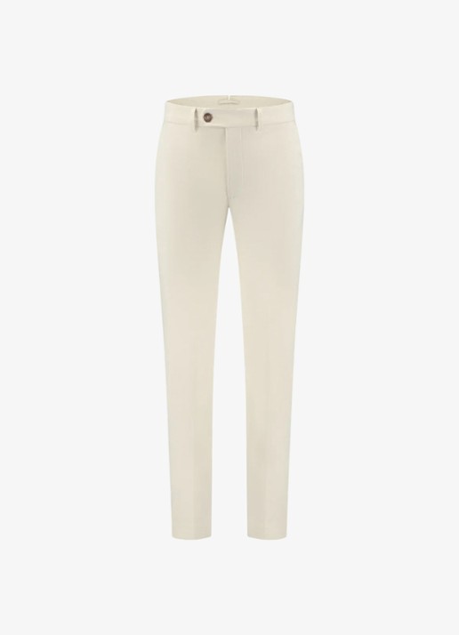 Aurélien Metropolitan straight fit pantalon met steekzakken - voorkant 4 light beige-271
