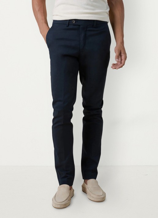 Aurélien Metropolitan straight fit pantalon met steekzakken