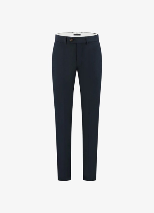 Aurélien Metropolitan straight fit pantalon met steekzakken - voorkant 8 navy-410