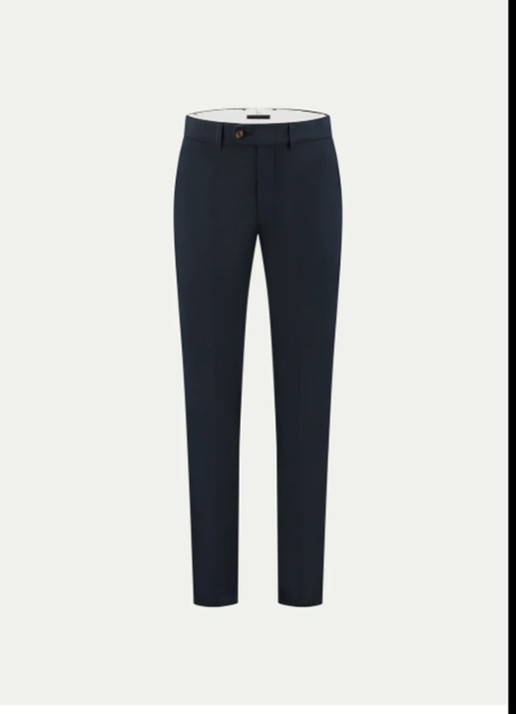 Aurélien Metropolitan straight fit pantalon met steekzakken