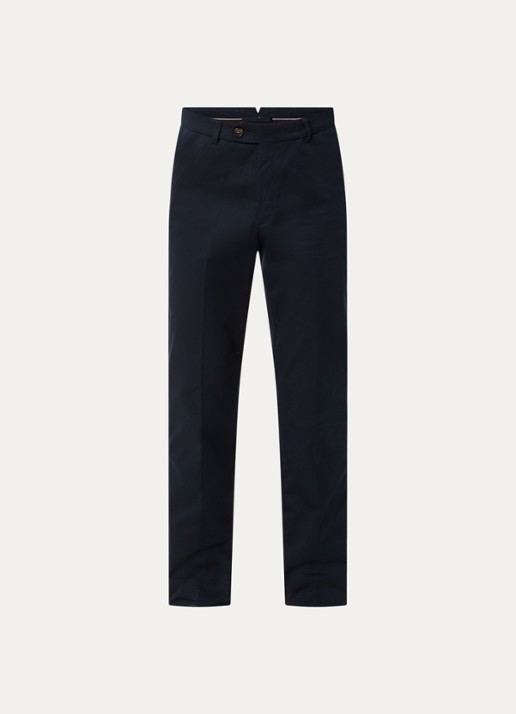 Aurélien Metropolitan straight fit pantalon met steekzakken - voorkant 9 navy-410