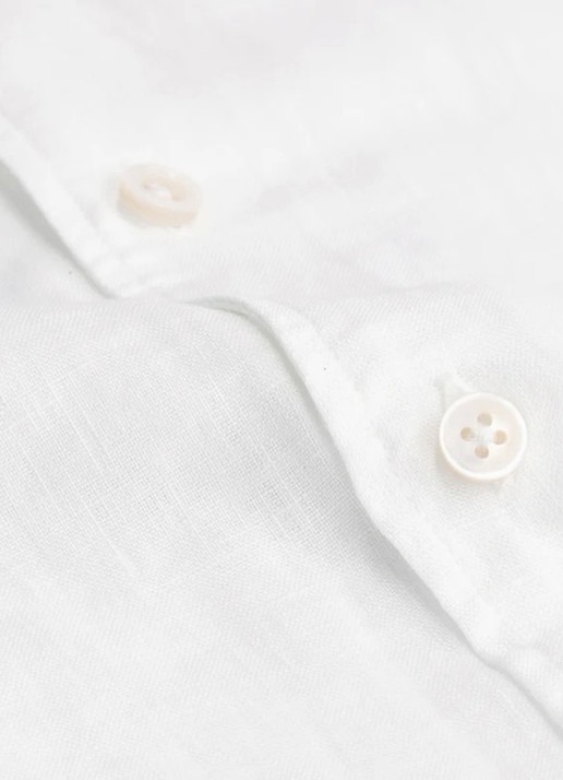 Aurélien Regular fit overhemd van linnen - detail 4 white-110
