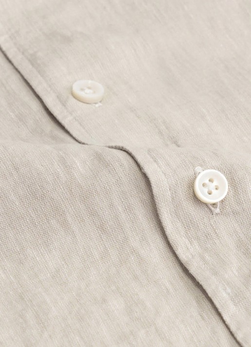 Aurélien Regular fit overhemd van linnen - detail 2 beige-260