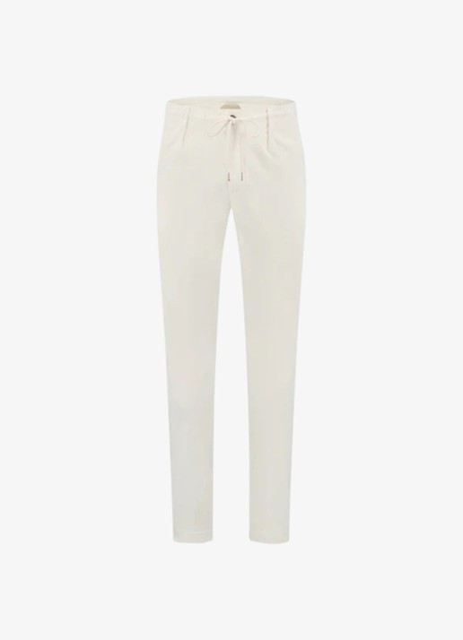 Aurélien Regular fit pantalon met steekzakken - voorkant ivory-120