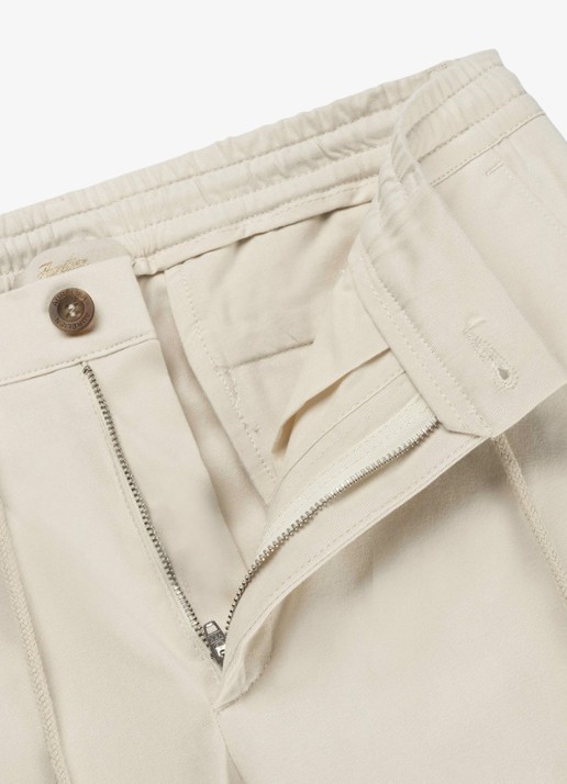 Aurélien Regular fit pantalon met steekzakken - detail 5 dark beige-251