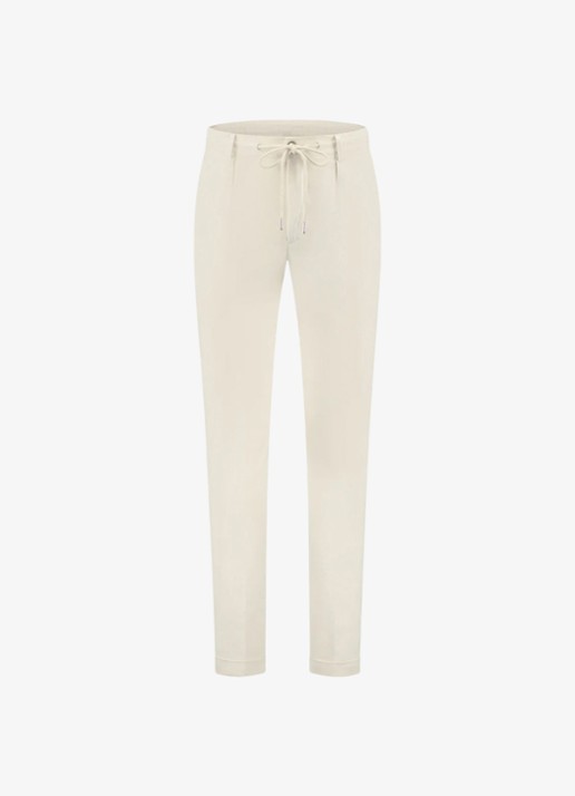 Aurélien Regular fit pantalon met steekzakken - voorkant 9 dark beige-251