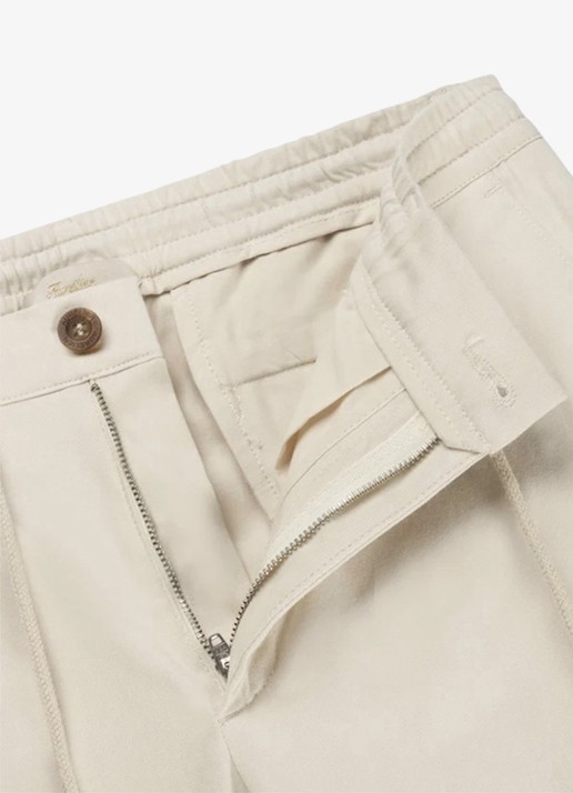 Aurélien Regular fit pantalon met steekzakken - achterkant 2 dark beige-251