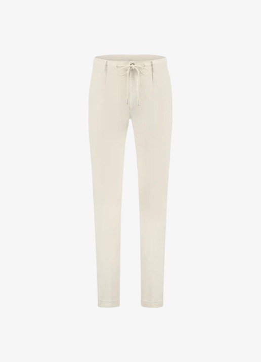 Aurélien Regular fit pantalon met steekzakken - voorkant 10 dark beige-251