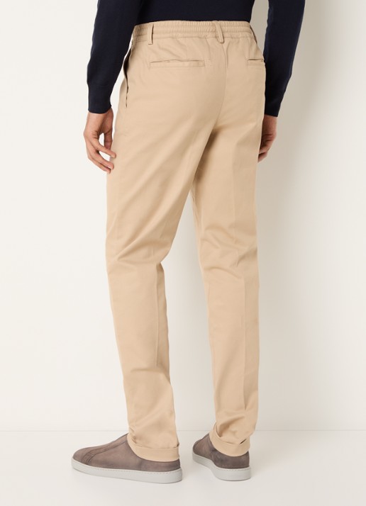 Aurélien Regular fit pantalon met steekzakken - achterkant 3 dark beige-251