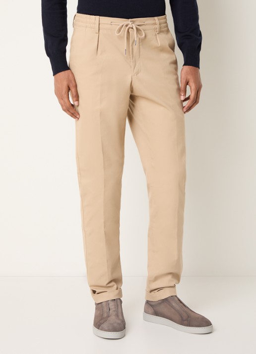 Aurélien Regular fit pantalon met steekzakken - detail 8 dark beige-251
