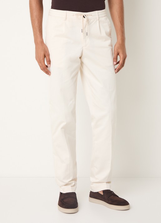 Aurélien Regular fit pantalon met steekzakken - detail 2 light beige-271