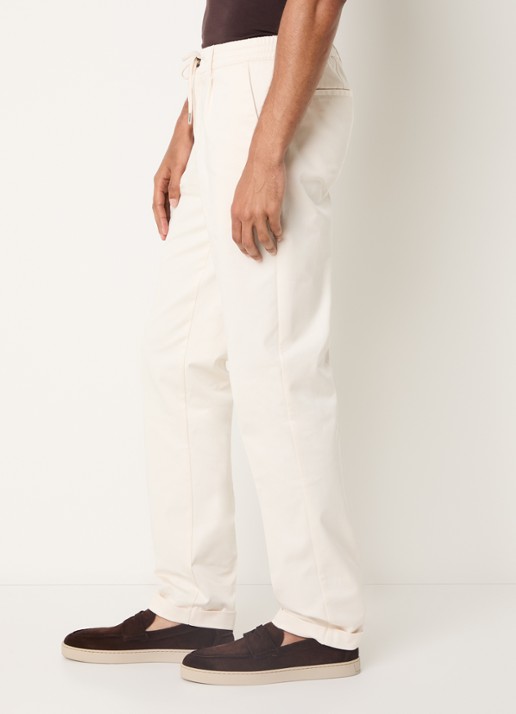 Aurélien Regular fit pantalon met steekzakken - detail 3 light beige-271
