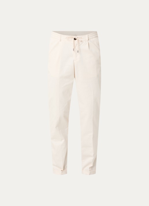 Aurélien Regular fit pantalon met steekzakken - voorkant 7 light beige-271
