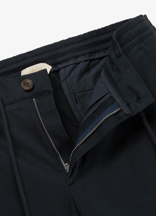 Aurélien Regular fit pantalon met steekzakken - detail 4 navy-410