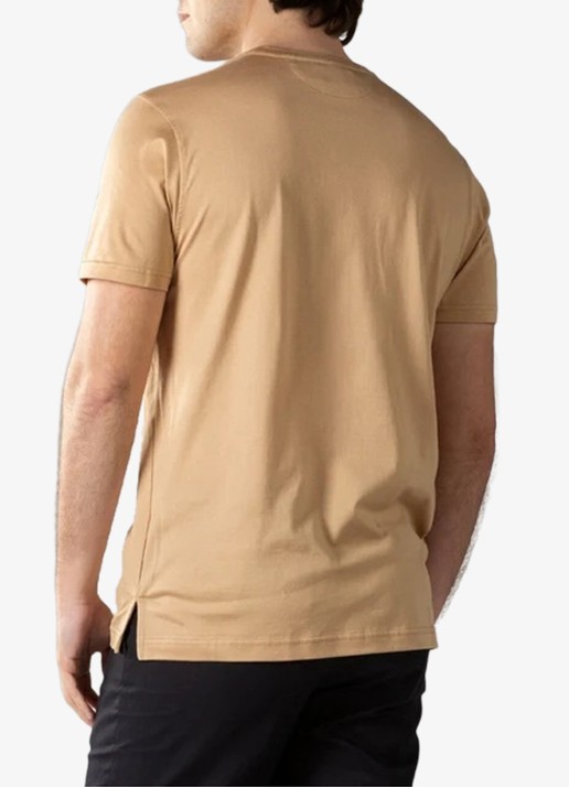 Aurélien Regular fit polo van linnen - achterkant 2 beige-260