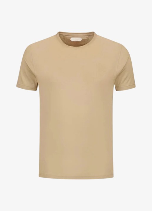 Aurélien Regular fit polo van linnen - voorkant 3 beige-260