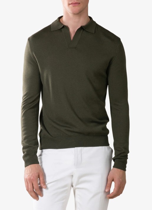 Aurélien Regular fit polo van merino wol