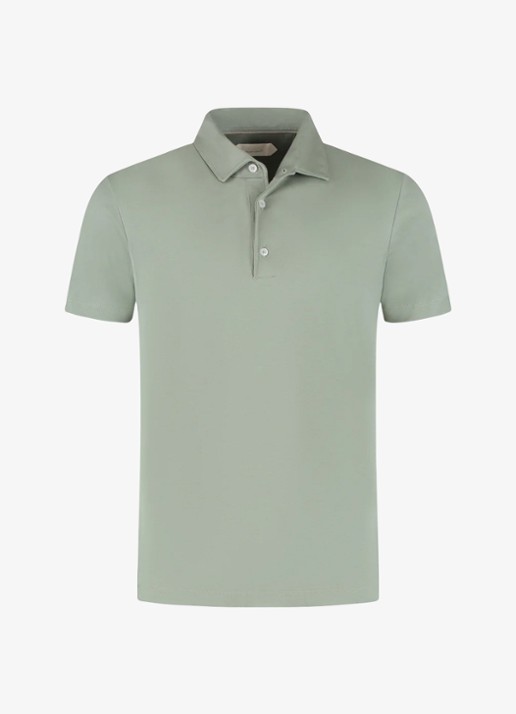 Aurélien Regular fit polo - voorkant pistache-340