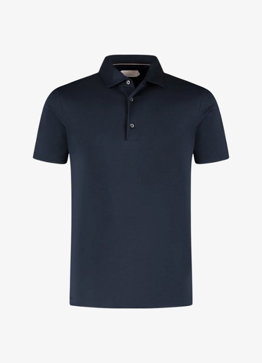 Aurélien Regular fit polo - voorkant 2 navy-410