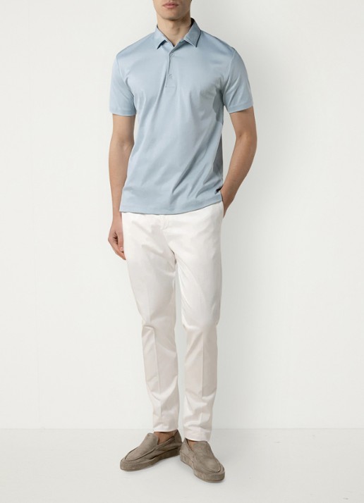 Aurélien Regular fit polo - voorkant 6 cool blue-453