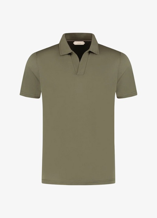 Aurélien Regular fit polo - voorkant 2 olive-300