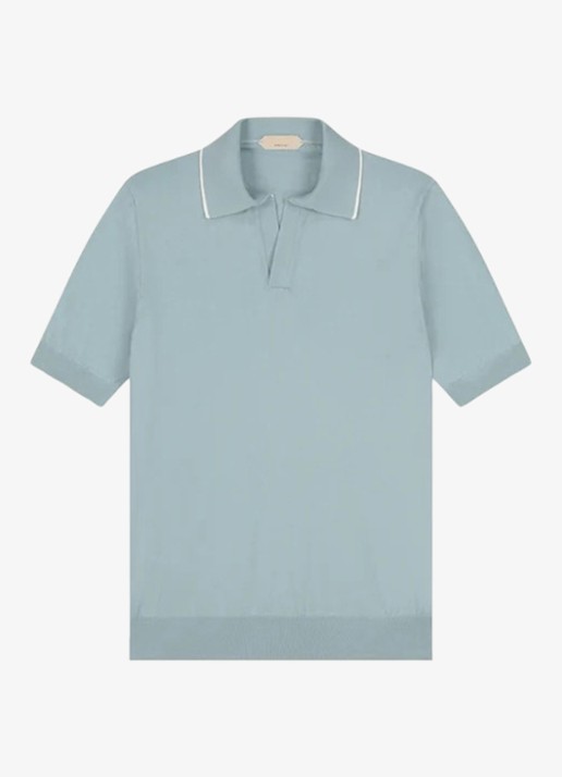 Aurélien Regular fit polo - voorkant blauwgrijs