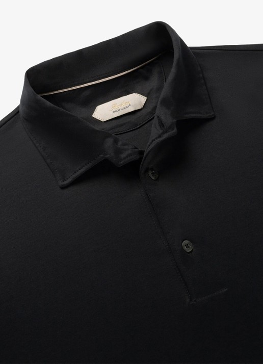 Aurélien Regular fit polo - detail 3 zwart