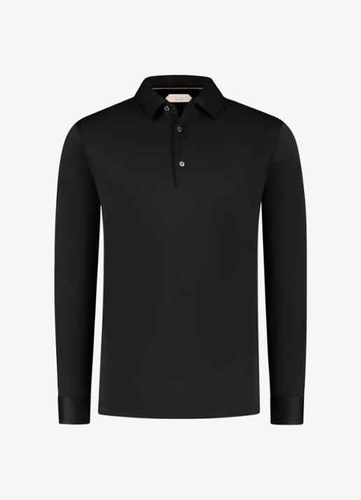 Aurélien Regular fit polo - voorkant 2 black-1