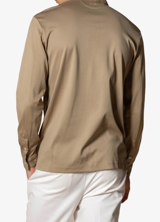 Aurélien Regular fit polo - achterkant 5 dark taupe-901