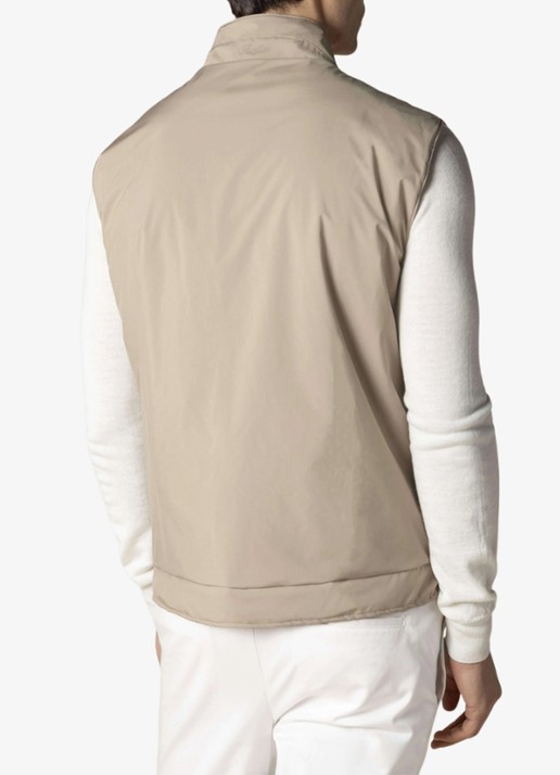Aurélien Reversible bodywarmer met opstaande kraag - achterkant light beige-271
