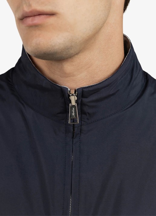 Aurélien Reversible jack met steekzakken - detail 2 donkerblauw