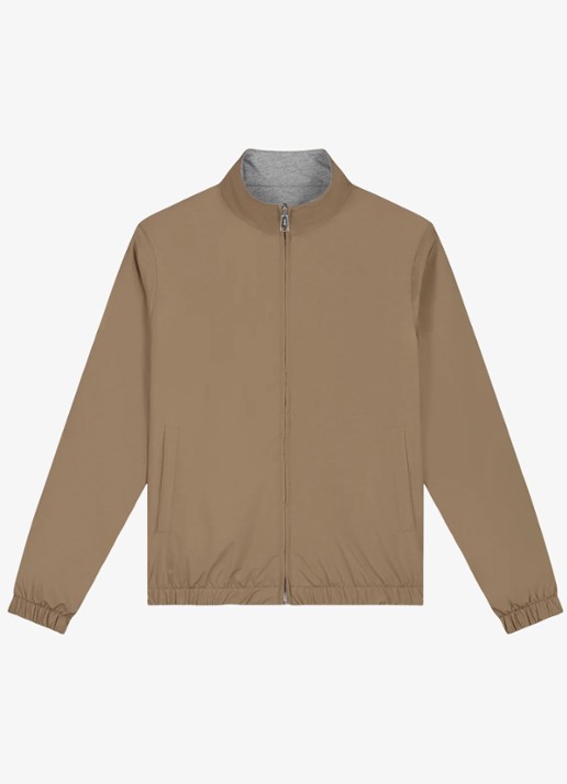 Aurélien Reversible jack met steekzakken - voorkant 4 hazelnootbruin