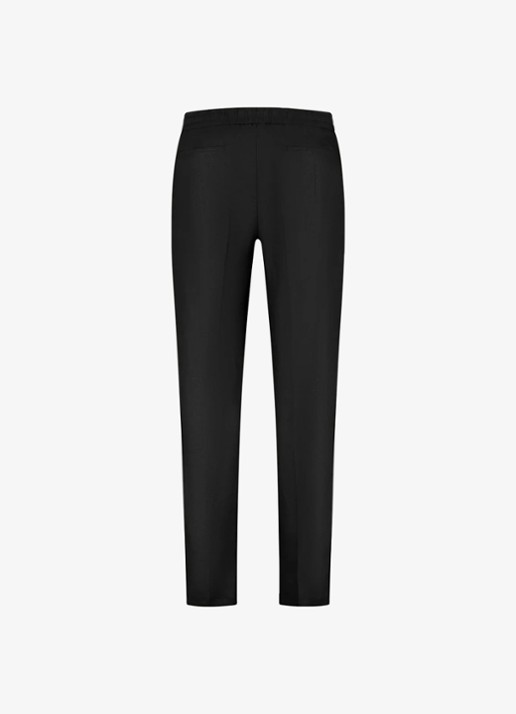 Aurélien Straight fit pantalon van linnen - achterkant 2 black-1