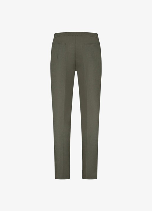 Aurélien Straight fit pantalon van linnen - achterkant baby blue-452 / lichtblauw